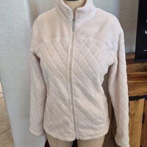 Great Northwest Indigo Quilted Design Soft Plush Zipper Jacket Sz Small